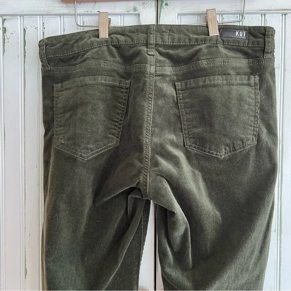 EC Kut Olive Green Diana Corduroy Skinny Pants sz 12 Kut from the Kloth - Picture 7 of 10